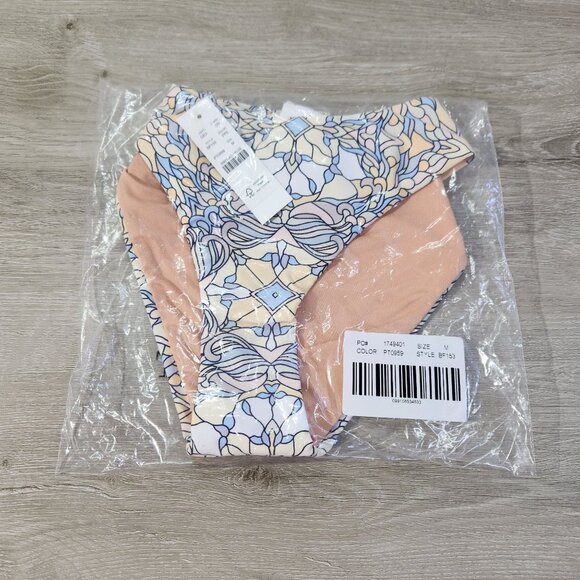 J. Crew Curved-waist Cheeky Bikini Bottom Kaleidoscope New W Tags Women's Size M - Picture 15 of 16